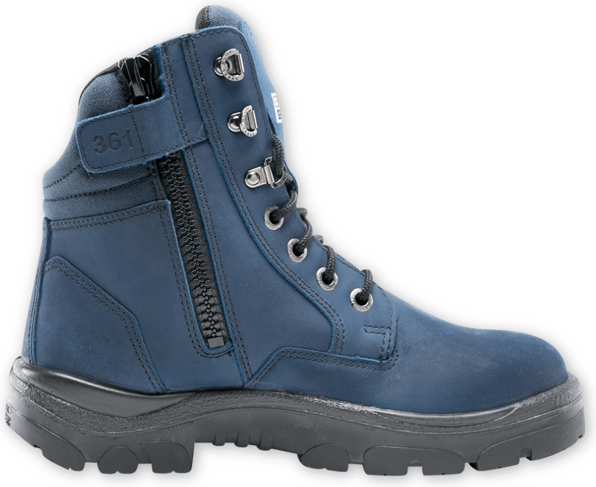 Steel Blue Mens Southern Cross Zip Boots Steel TPU
