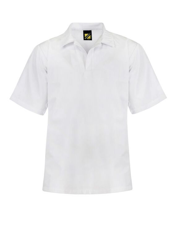 WorkCraft Mens White Food Industry Jacshirt ss 180g L