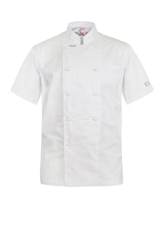ChefsCraft Mens White LW Executive Chefs Jacket ss 155g L