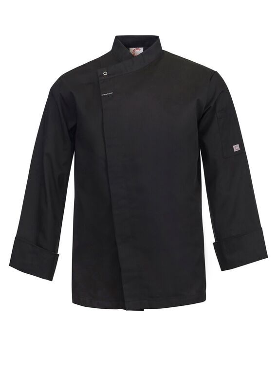 ChefsCraft Mens White Chefs Tunic with Concealed Front ls 220g L