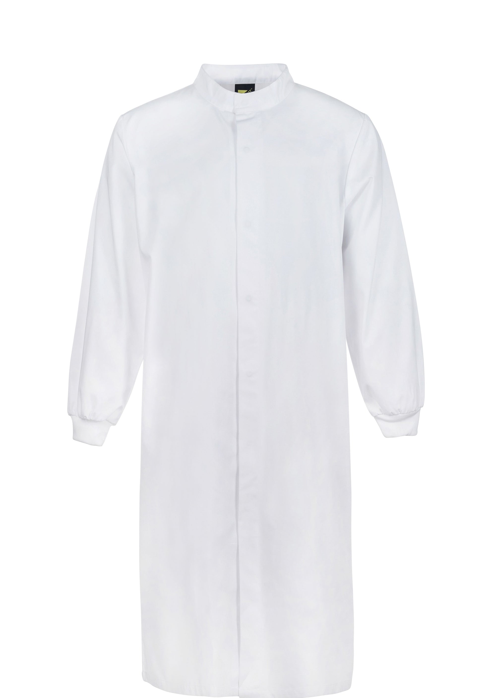 WorkCraft Mens Food Industry White Dustcoat with Mandarin Collar ls 220g L