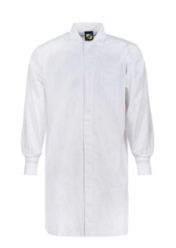 WorkCraft Mens Food Industry White Dustcoat with Internal Pockets ls 220g M