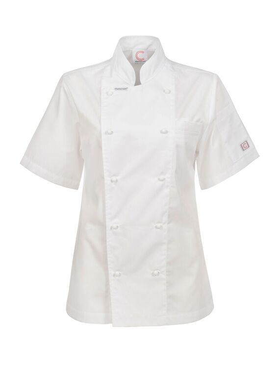 ChefsCraft Womens White LW Executive Chefs Jacket ss 155g 10