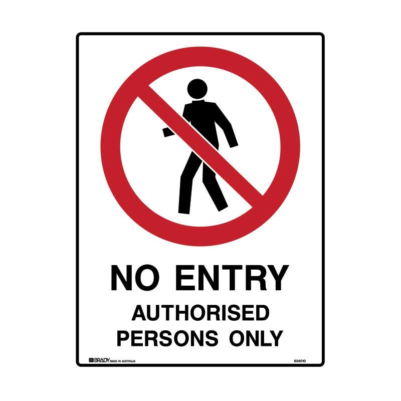 Sign (Prohibition) No Entry APO M 300x450