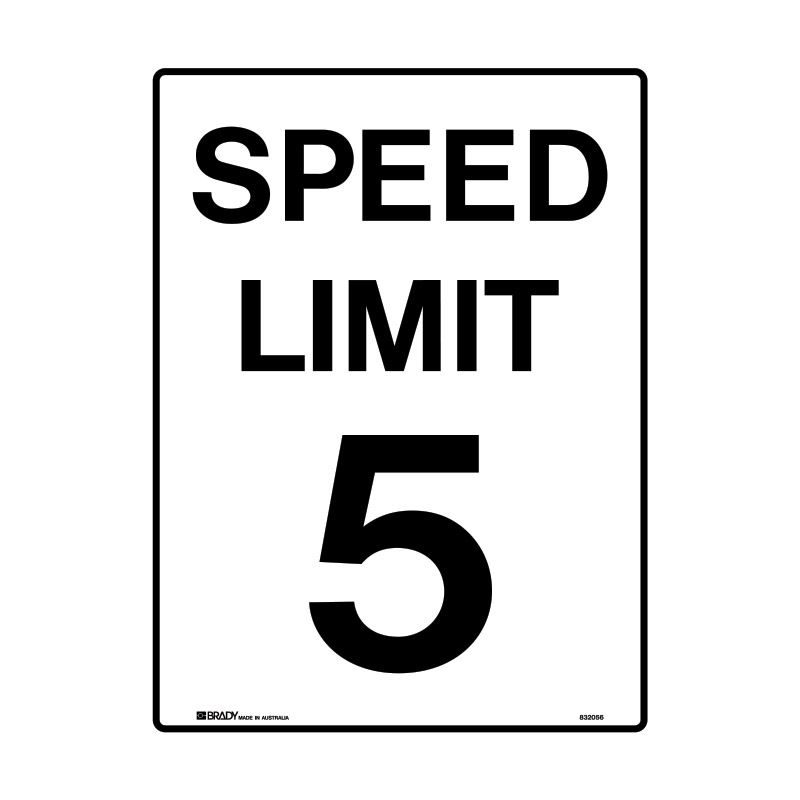 Sign (Traffic) Speed Limit 5 M 450x600
