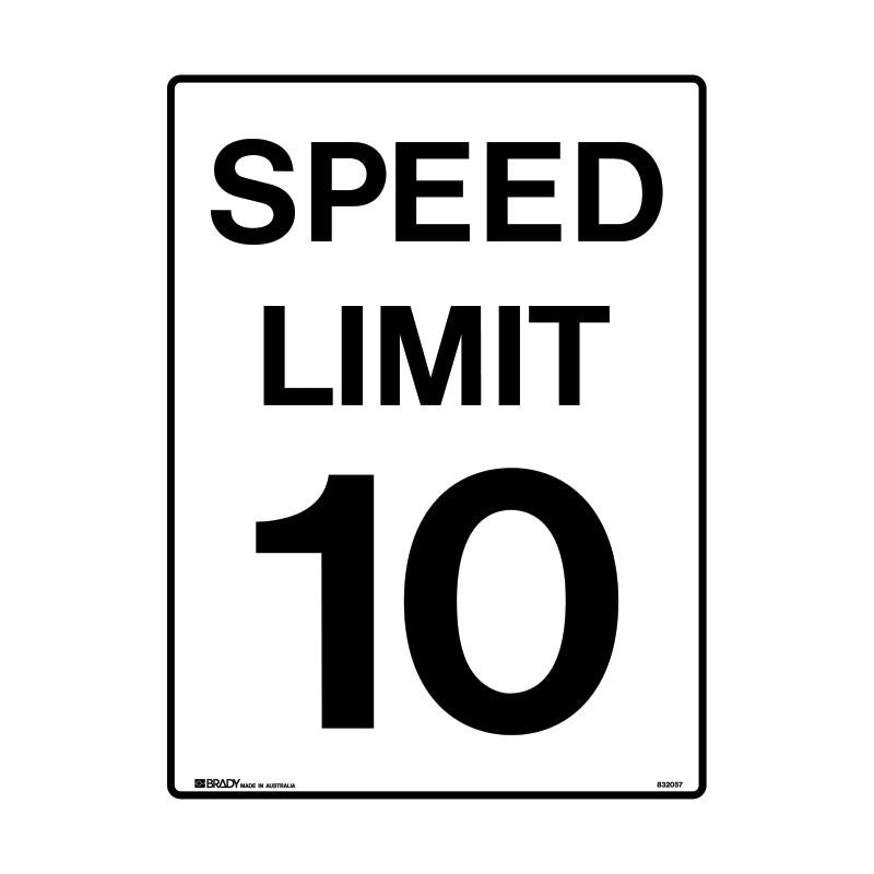 Sign (Traffic) Speed Limit 10 M 450x600