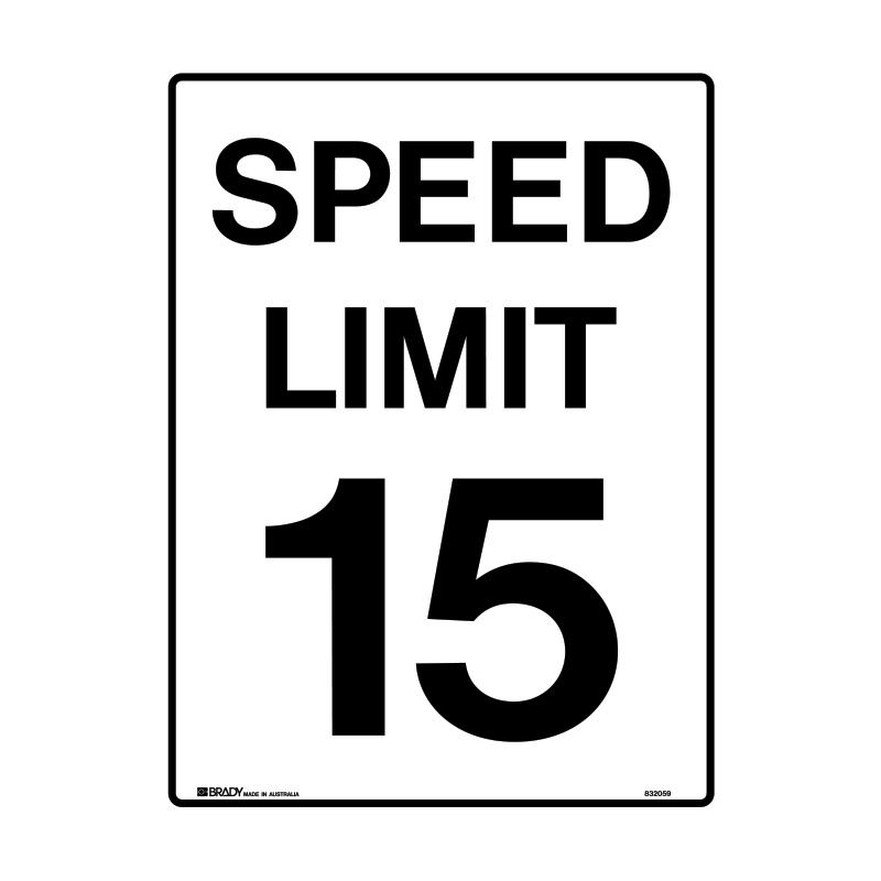Sign (Traffic) Speed Limit 15 M 450x600