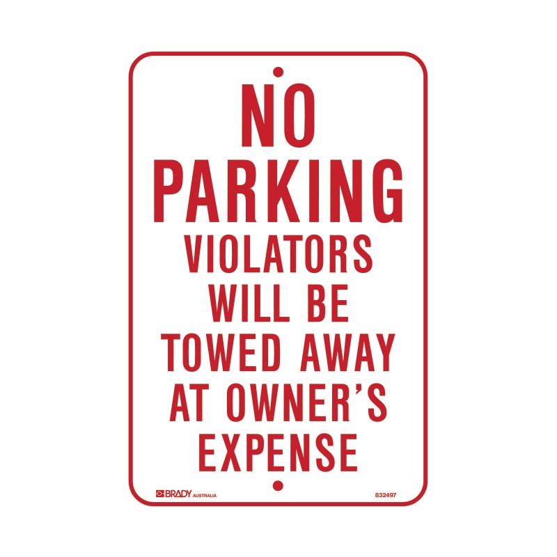 Sign (Traffic) No Parking Violators M 300x450