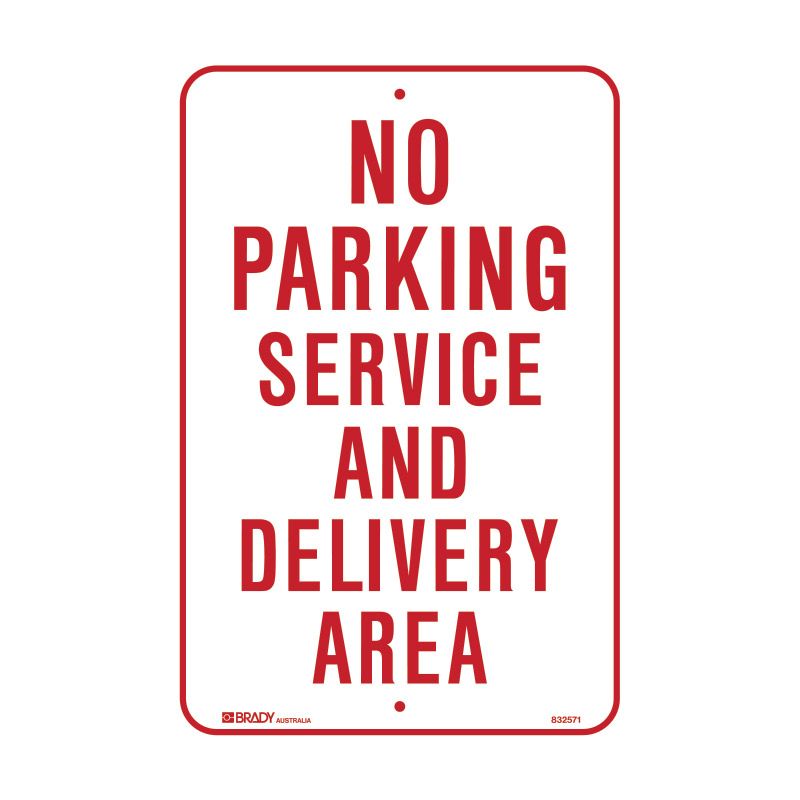 Sign (Traffic) No Parking Service & Delivery Area M 300x450