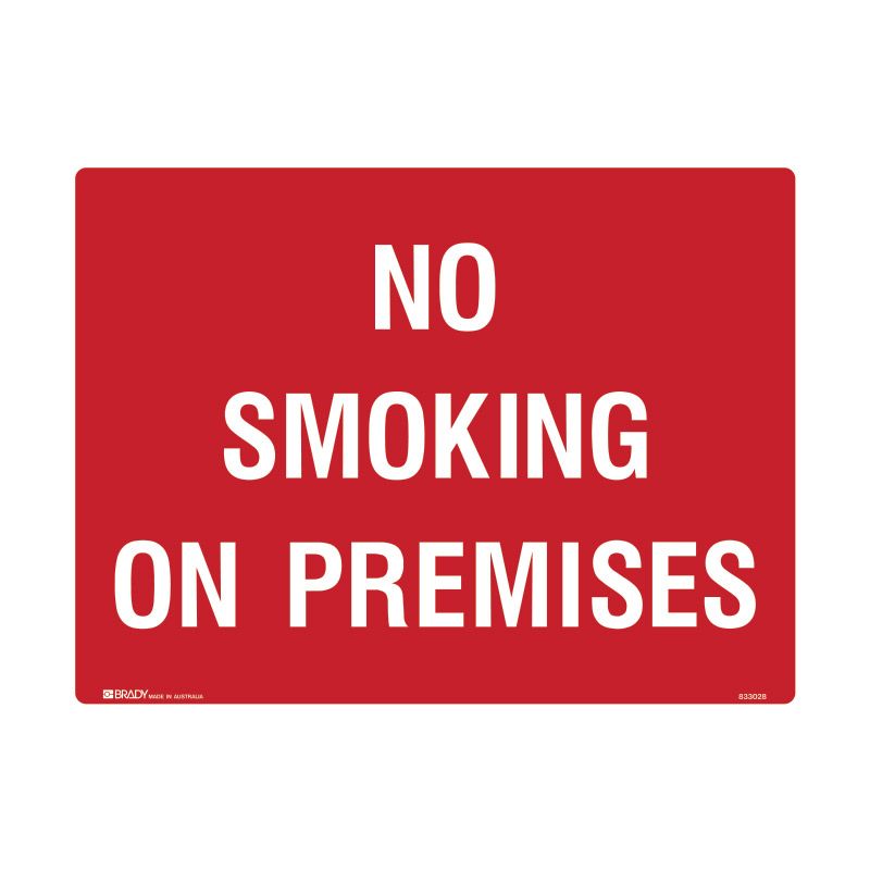 Sign (Prohibition) No Smoking On Premises M 600x450