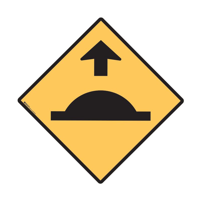 Sign (Traffic) (Road Hump Ahead) (W3-4) REFAC1 600x600