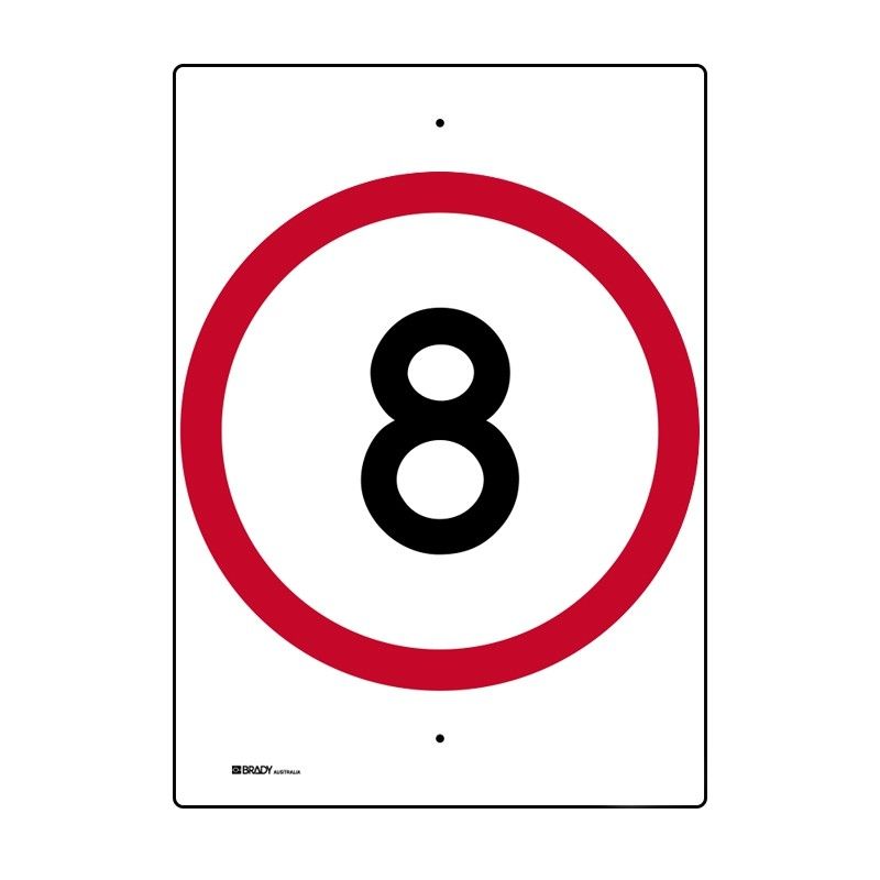 Sign (Traffic) 8 (Red Circle) M 450x600