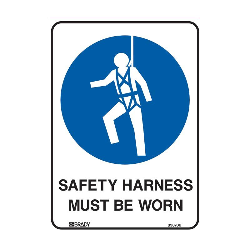 Sign (Mandatory) Safety Harness Mbw M 225x300