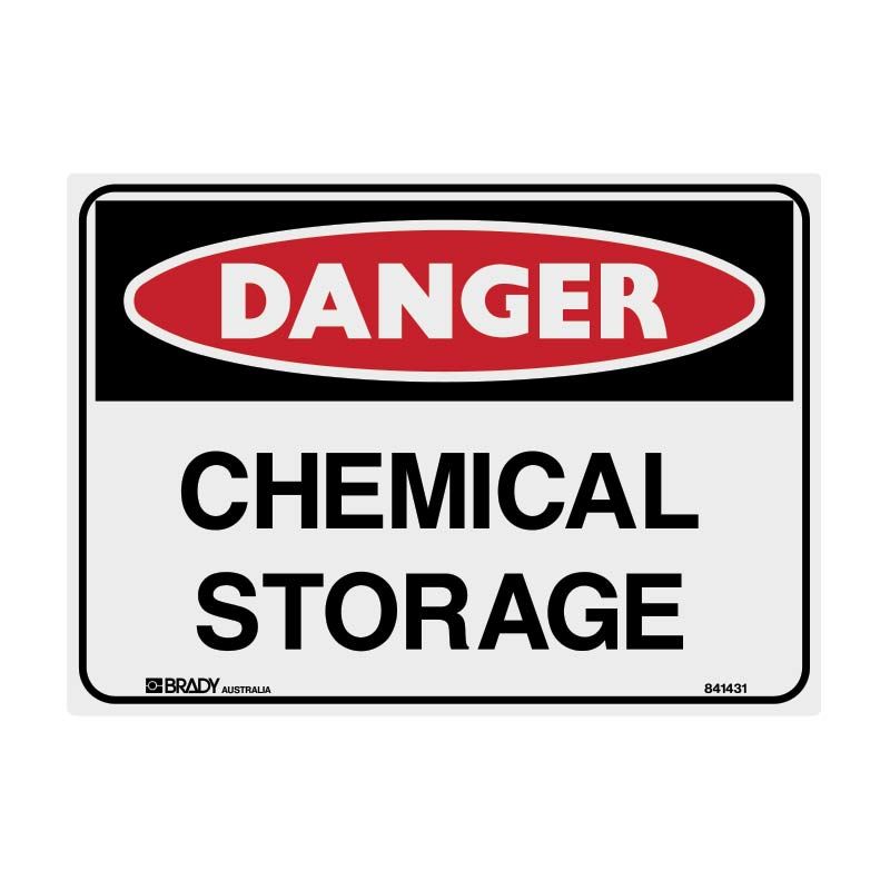 Sign Danger Chemical Storage M 300x225