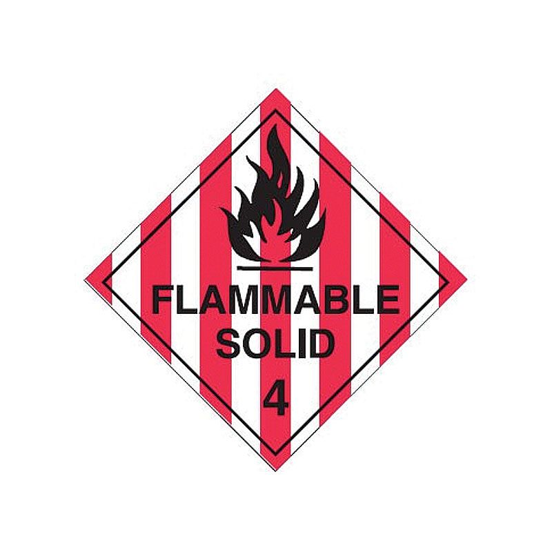 Sign DG Flammable Solid 4 M 270sq