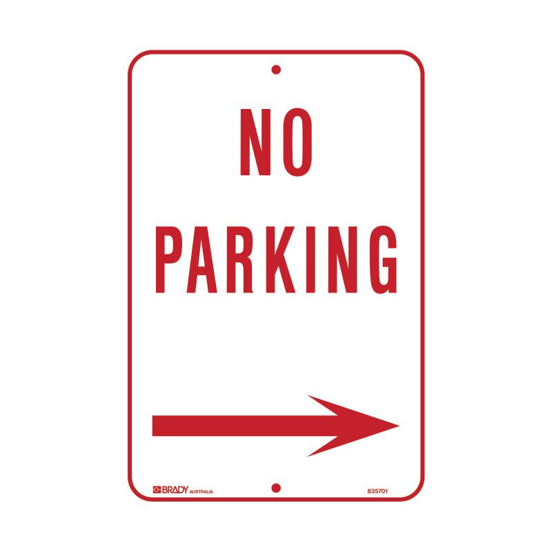 Sign (Traffic) No Parking ---> M 300x450