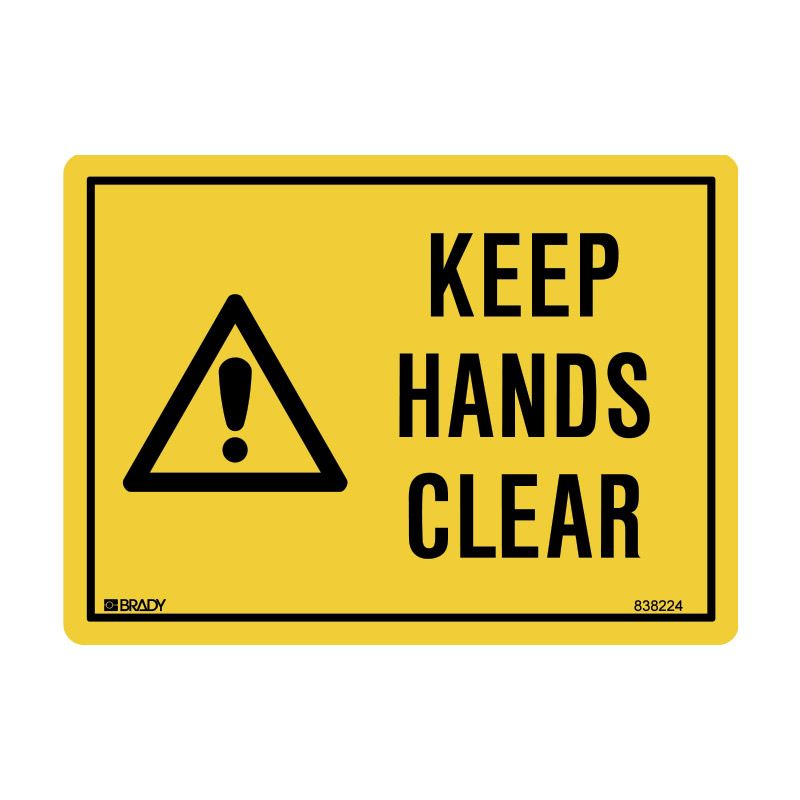 Sign (Warning) Keep Hands Clear M 225x300
