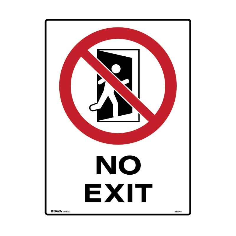 Sign (Prohibition) No Exit M 225x300