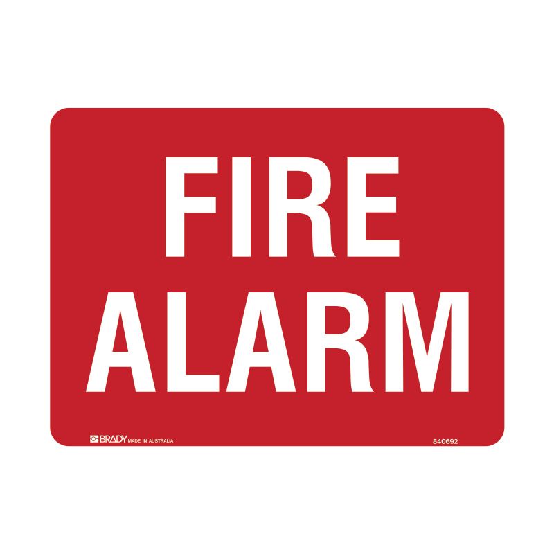 Sign (Fire) Fire Alarm (Text) luMss 350x180
