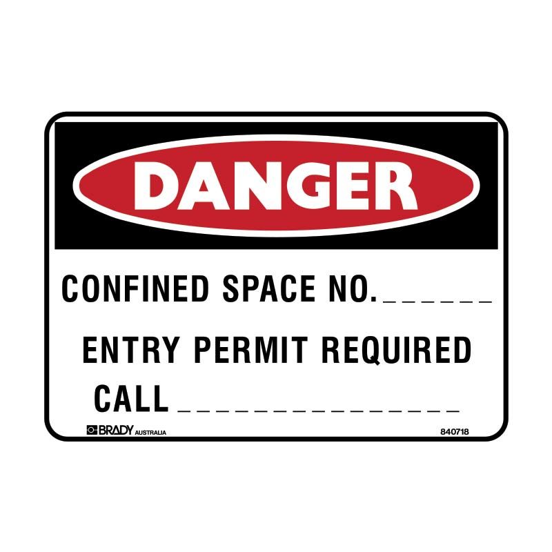 Sign Danger Confined Space No P 300x225