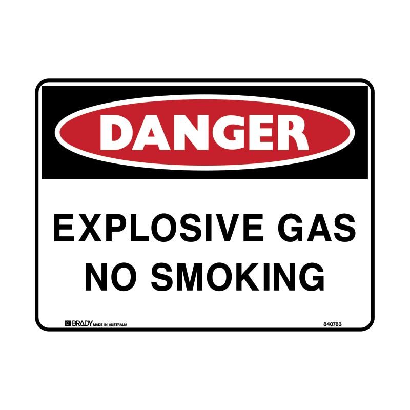 Sign Danger Explosive Gas No Smoking M 300x225