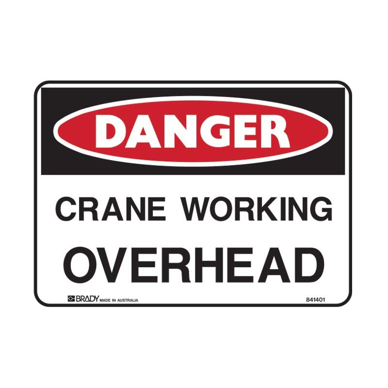 Sign Danger Crane Working Overhead M 300x225