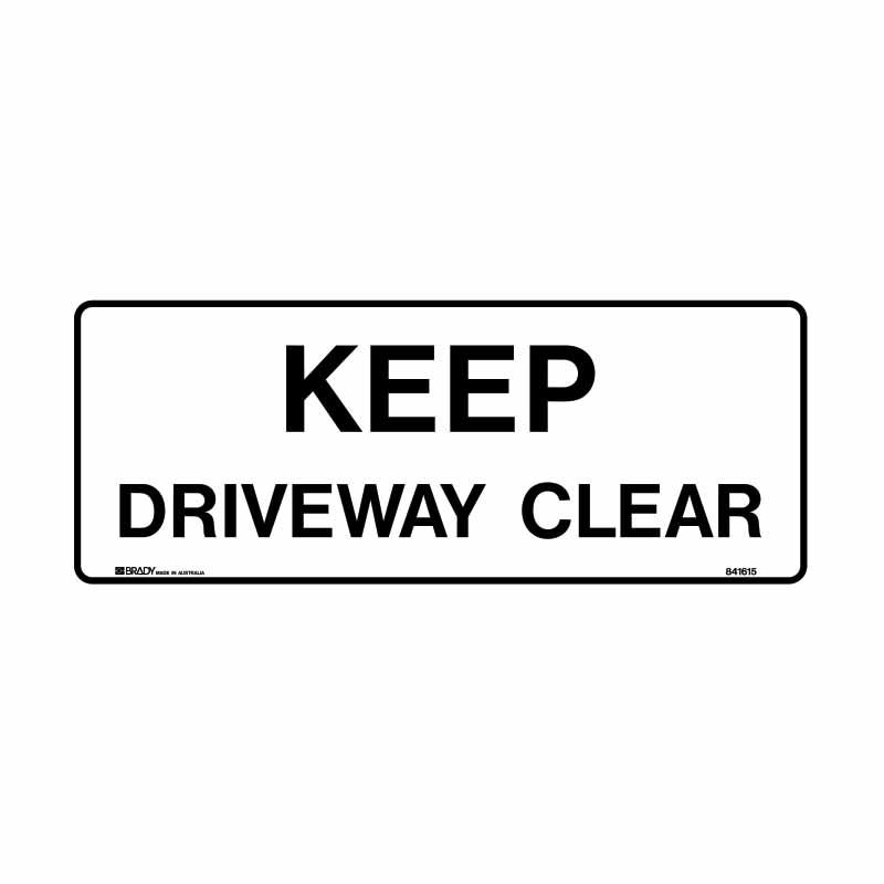 Sign (Traffic) Keep Driveway Clear P 450x180