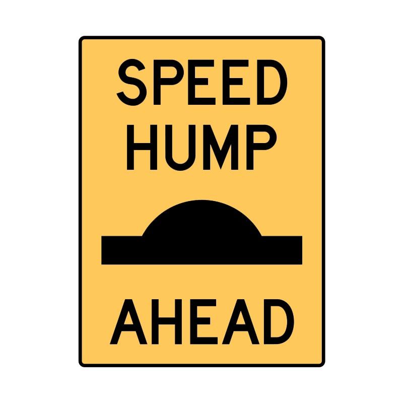 Sign (Traffic) Speed Hump Ahead M 450x600