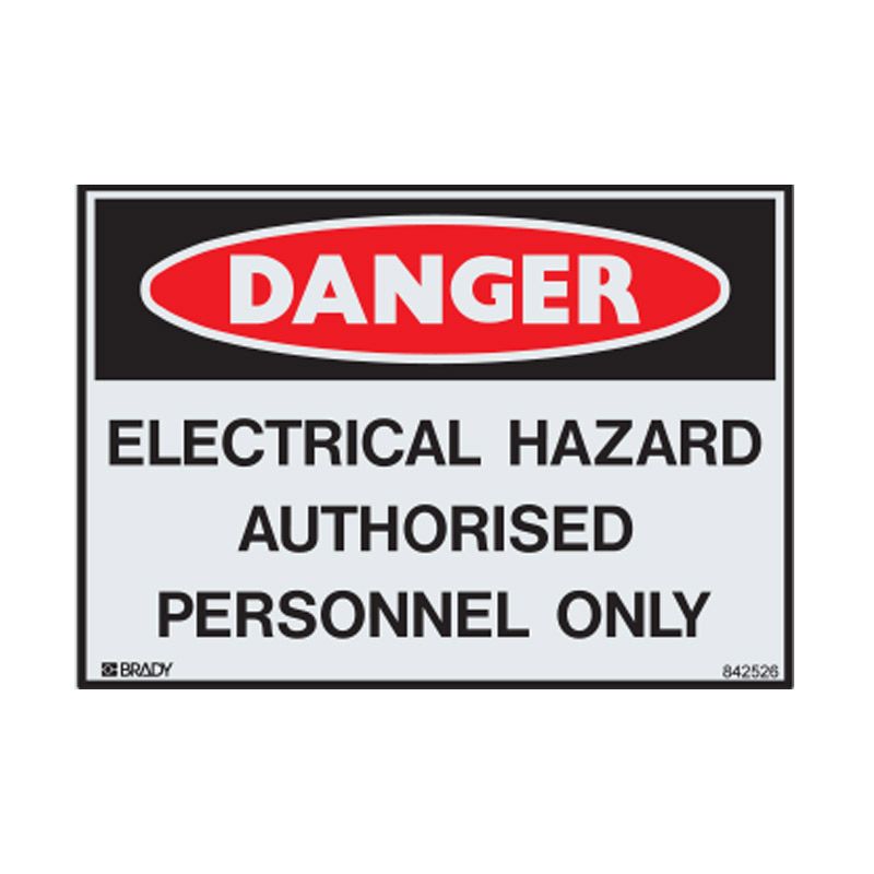 Sign Danger Electrical Hazard APO ss 125x90 5pk