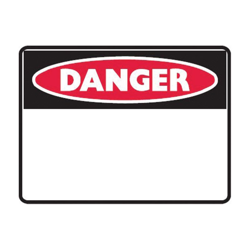 Sign Danger (Blank) ss 125x90 5pk