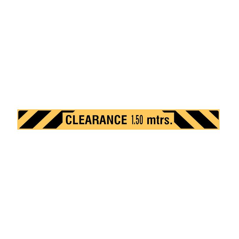 Sign (Warning) Clearance ___ Mtrs M 1500x150