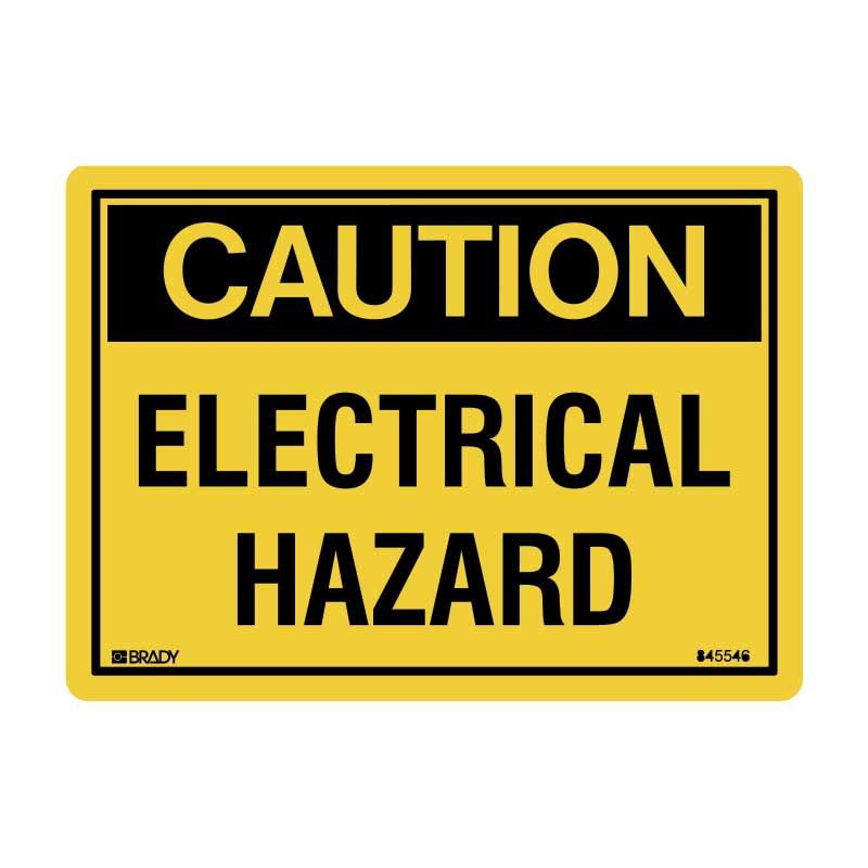 Sign (Warning) Electrical Hazard ss 125x90 5pk
