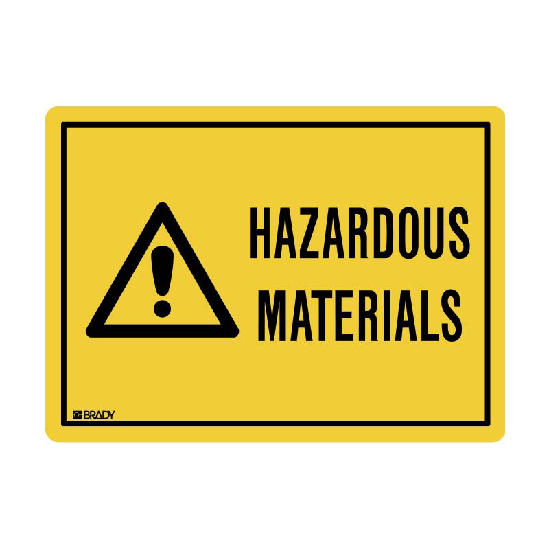 Sign (Warning) Hazardous Materials ss 125x90 5pk