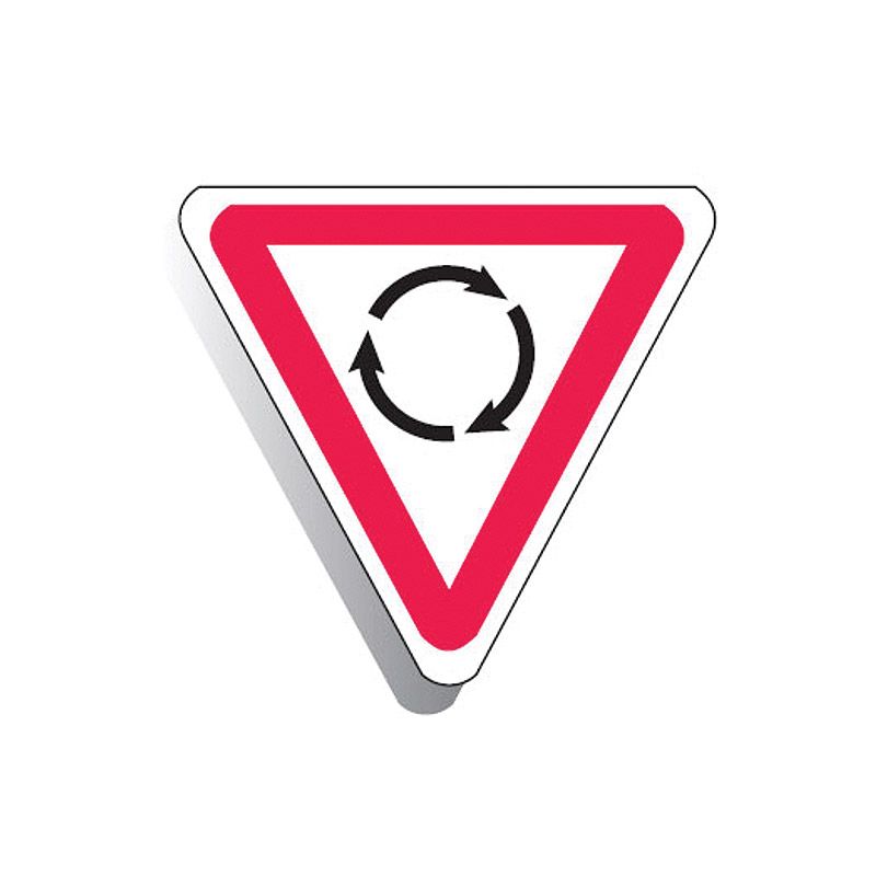 Sign (Traffic) Roundabout (R1-3) Refac1 750mm Tri