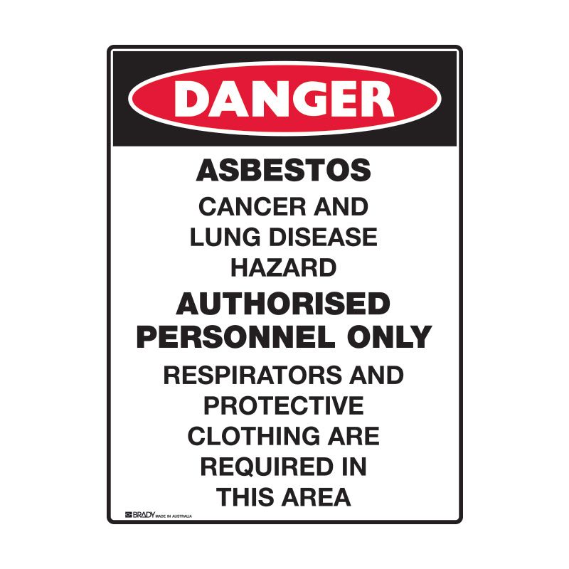 Sign Danger Asbestos Cancer and Lung Disease Hazard M 450x600