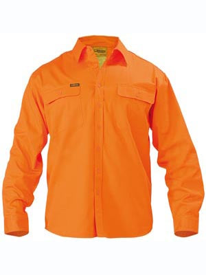Shirt Bisley Hi Vis Drill 190g Orange XL