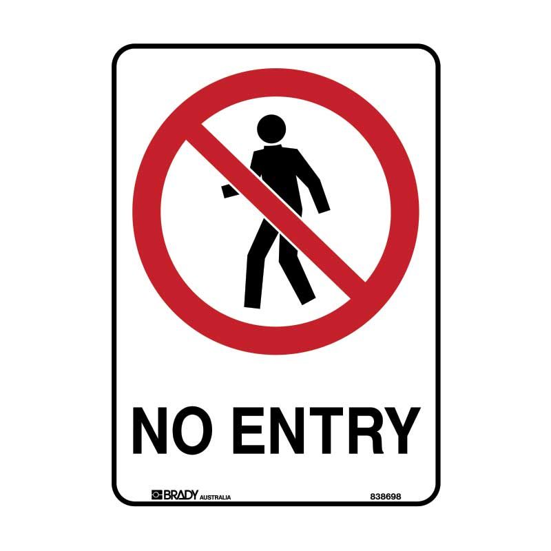 Sign (Prohibition) No Entry M 225x300