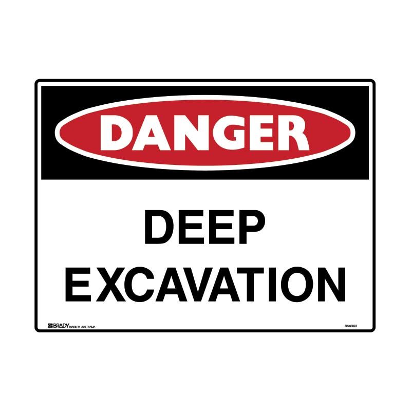 Sign Danger Deep Excavation Fl 600x450