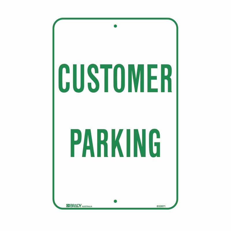 Sign (Traffic) Customer Parking Only M 300x450