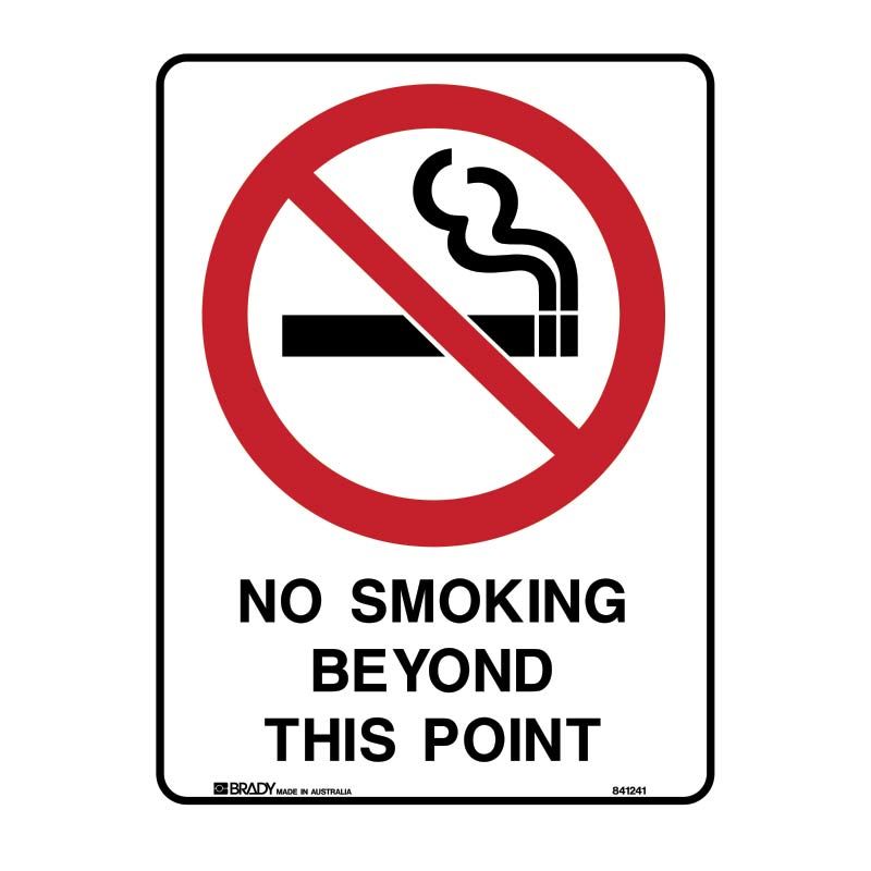 Sign (Prohibition) No Smoking Beyond This Point M 225x300