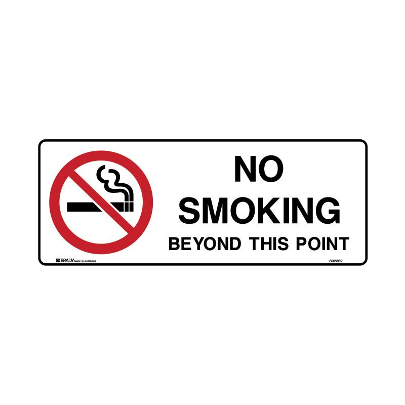 Sign (Prohibition) No Smoking Beyond This Point M 225x300
