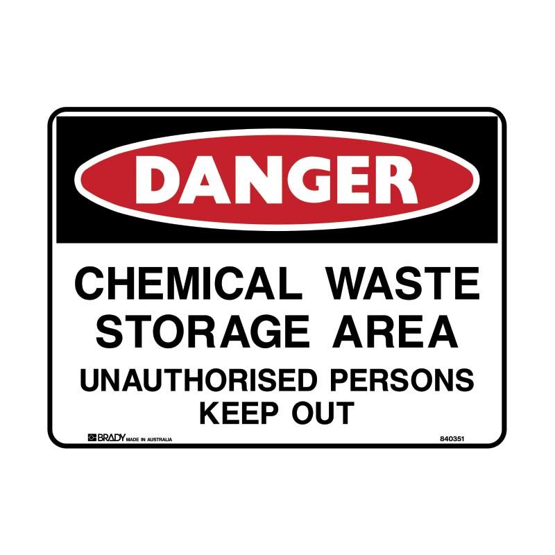 Sign Danger Chemical Waste Storage Area M 300x225