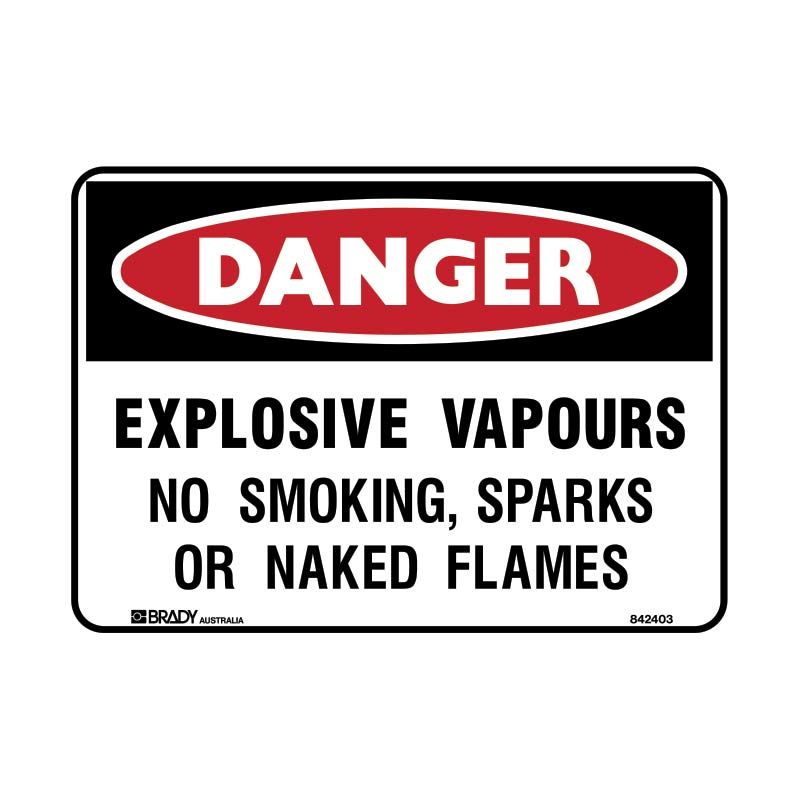 Sign Danger Explosive Vapours M 300x225