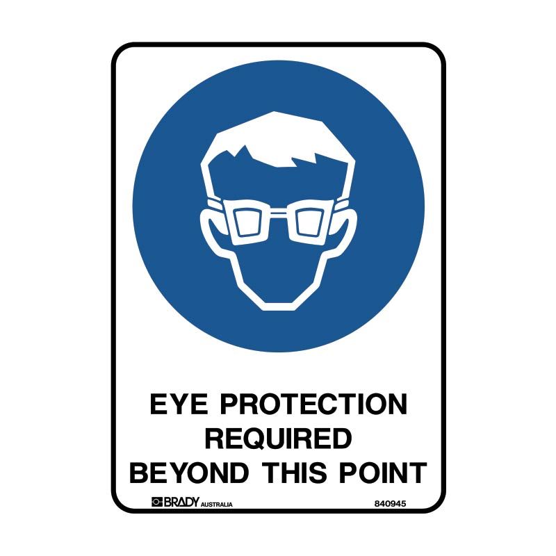 Sign (Mandatory) Eye Protection Mbw Beyond this Point M 300x450