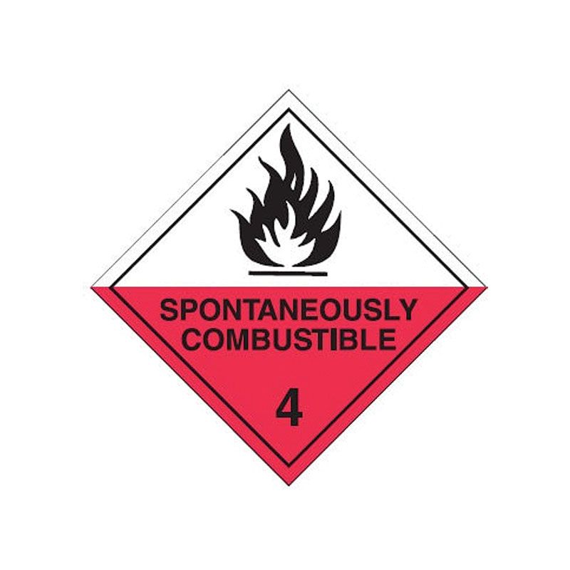 Sign DG Spontaneously Combustible 4 M 270sq