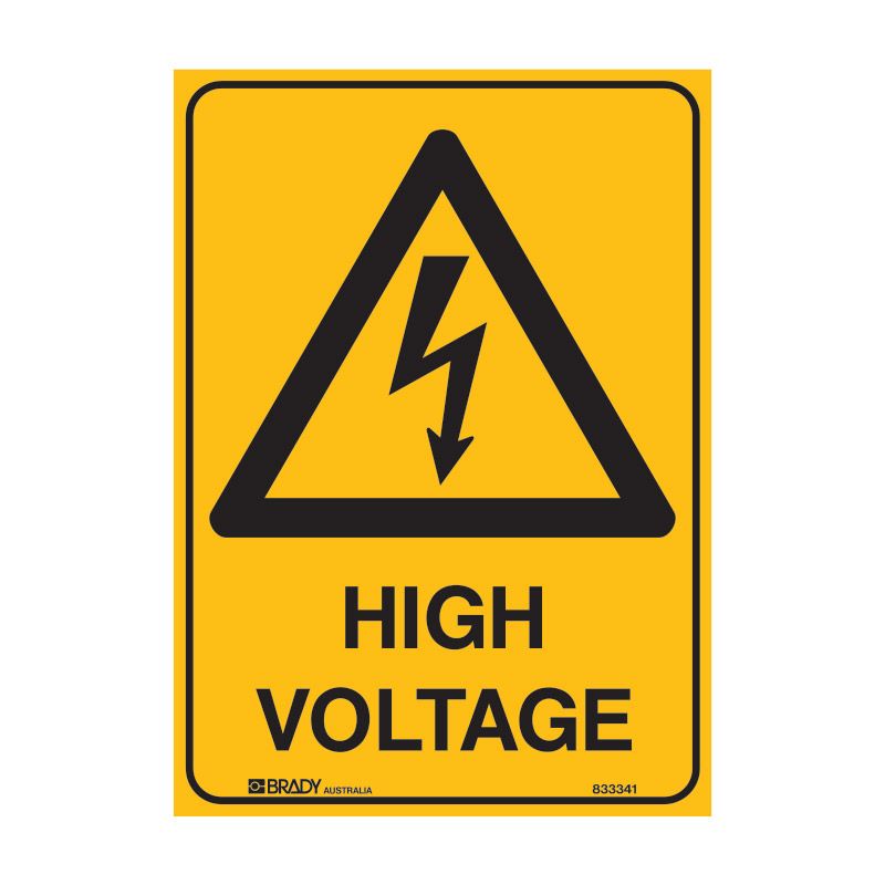 Sign (Warning) High Voltage M 450x600