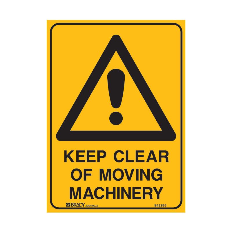 Sign (Warning) Keep Clear of Moving Machinery P 300x450