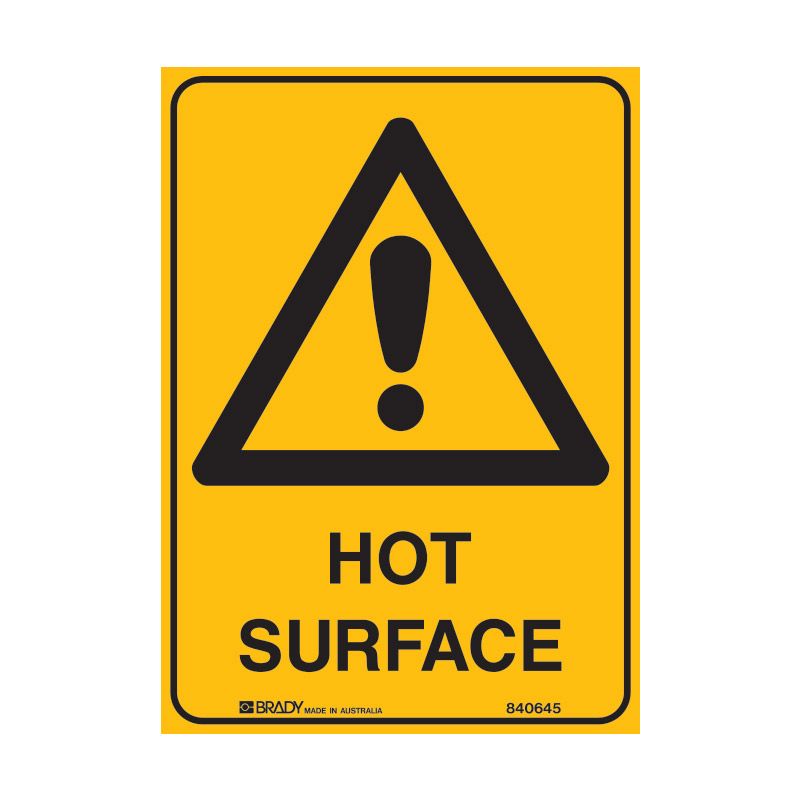 Sign (Warning) Hot Surface ss 180x250