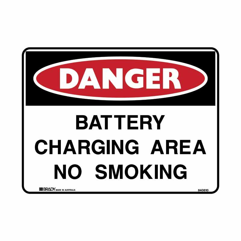 Sign Danger Battery Charging Area No Smoking M 300x225