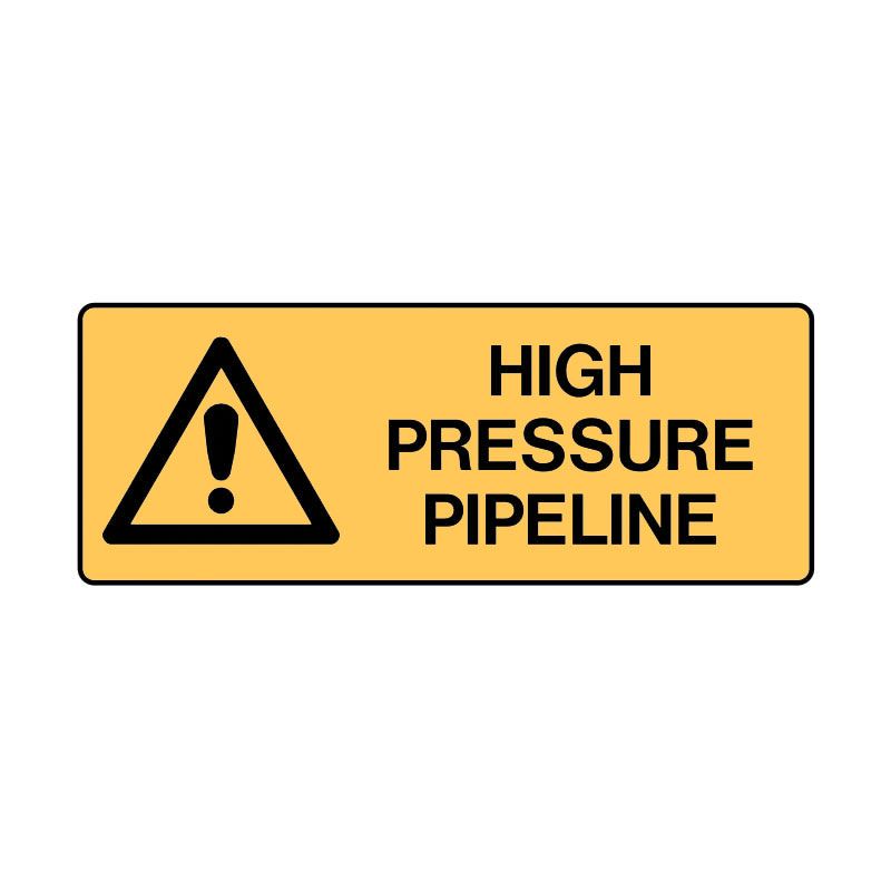 Sign (Warning) High Pressure Pipeline M 450x180
